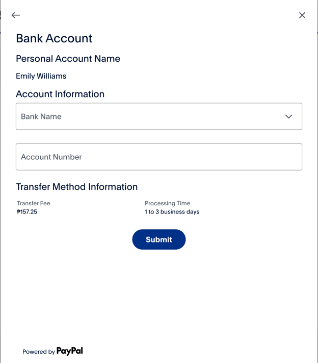 Fill Bank Details